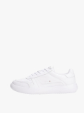 Άσπρο Άνετα Δερμάτινα Sneakers  Άνδρες
