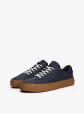 Blue Leather Cupsole Trainers  Men