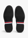 Black Lightweight Leather Moc Toe Shoes  Men
