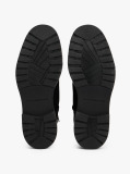 Black Cleat Suede Moc Toe Boots  Men