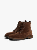 Brown Cleat Suede Moc Toe Boots  Men