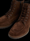 Brown Cleat Suede Moc Toe Boots  Men