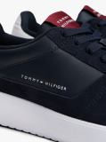 Blue Leather Fine-Cleat Trainers  Men