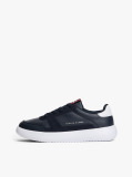 Blue Leather Fine-Cleat Trainers  Men