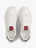 Beige Leather Fine-Cleat Trainers  Men