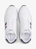 White Signature Tape Cleat Trainers With Leather  Men