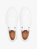 White Leather Signature Trainers  Men