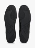 Black Debossed Logo Cupsole Trainers With Leather  Men