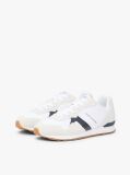 White Suede Mixed Texture Trainers  Men