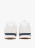 White Suede Mixed Texture Trainers  Men