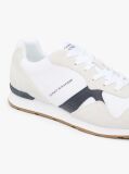 White Suede Mixed Texture Trainers  Men