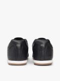 Black Low Profile Logo Leather Trainers  Men