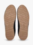 Black Low Profile Logo Leather Trainers  Men