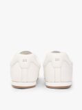 Beige Low Profile Logo Leather Trainers  Men