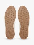 Beige Low Profile Logo Leather Trainers  Men