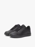Black Lightweight Basketball Trainers With Leather  Men