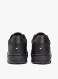 Black Lightweight Basketball Trainers With Leather  Men