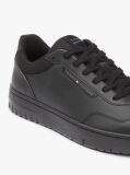 Black Lightweight Basketball Trainers With Leather  Men