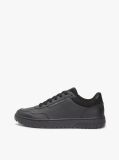Black Lightweight Basketball Trainers With Leather  Men