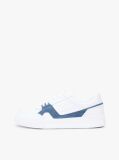 Multi Leather Contrast Panel Court Trainers  Men