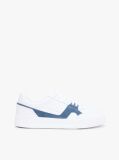 Multi Leather Contrast Panel Court Trainers  Men