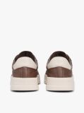 Καφέ Δερμάτινα Sneakers Με Ανάγλυφο Λογότυπο  Άνδρες