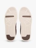 Καφέ Δερμάτινα Sneakers Με Ανάγλυφο Λογότυπο  Άνδρες