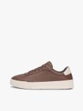 Καφέ Δερμάτινα Sneakers Με Ανάγλυφο Λογότυπο  Άνδρες