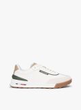 Beige Retro Mixed Texture Trainers With Leather  Men