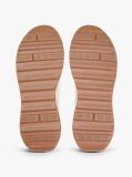 Beige Retro Mixed Texture Trainers With Leather  Men
