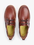 Brown Leather Cleat Lightweight Boat Shoes  Men