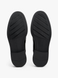 Black Leather Lace-Up Brogue Shoes  Men