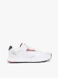 White Logo Mixed Texture Cleat Trainers  Men
