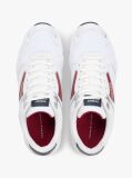 White Logo Mixed Texture Cleat Trainers  Men