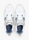 White Mixed Texture Cleat Trainers  Men