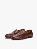 Brown Leather Flexible Loafers  Men