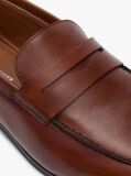 Brown Leather Flexible Loafers  Men