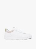 White Fine Cleat Basketball Trainers With Leather  Men