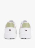 White Fine Cleat Basketball Trainers With Leather  Men