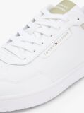 White Fine Cleat Basketball Trainers With Leather  Men