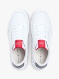 White Fine Cleat Basketball Trainers With Leather  Men