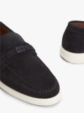 Blue Flag Plaque Suede Loafers  Men