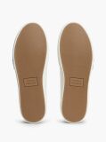 Beige Leather Logo Contrast Heel Sneakers  Men