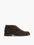 Brown Suede Lace-Up Ankle Boots  Men