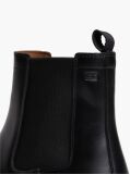 Black Leather Embossed Cleat Chelsea Boots  Men