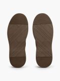 Brown Leather Lace-Up Moc Toe Loafers  Men