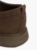 Brown Leather Lace-Up Moc Toe Loafers  Men