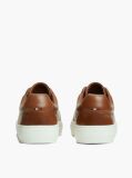 Καφέ Δερμάτινα Sneakers Με Cupsole   Άνδρες
