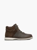 Brown Leather Outdoor Cleat Mixed Texture Boots  Men