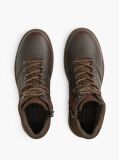 Brown Leather Outdoor Cleat Mixed Texture Boots  Men